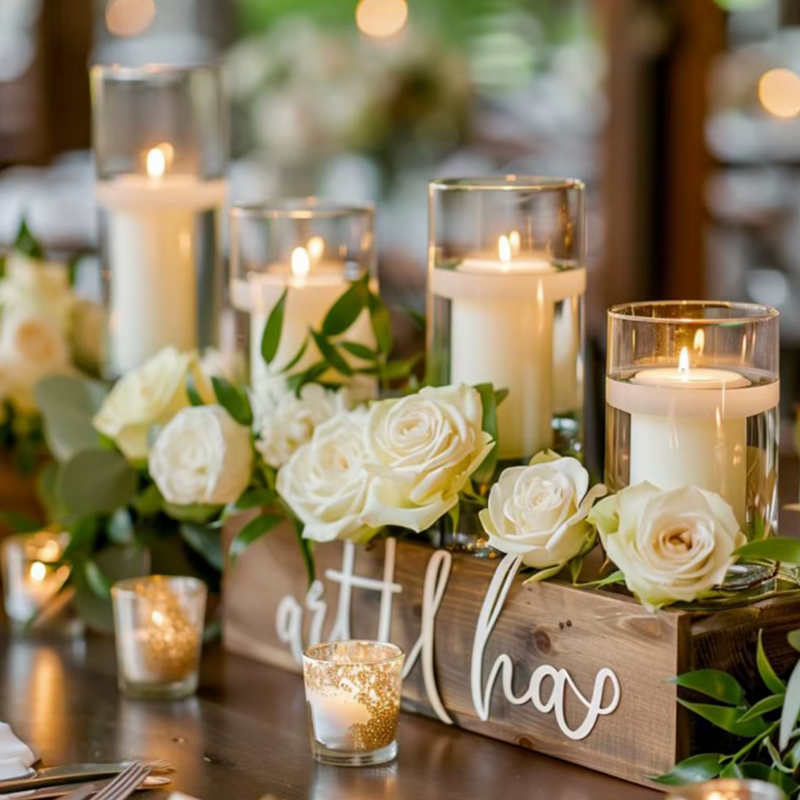 Vase Cylindrique Transparent en Verre | Design Minimaliste et Décoratif