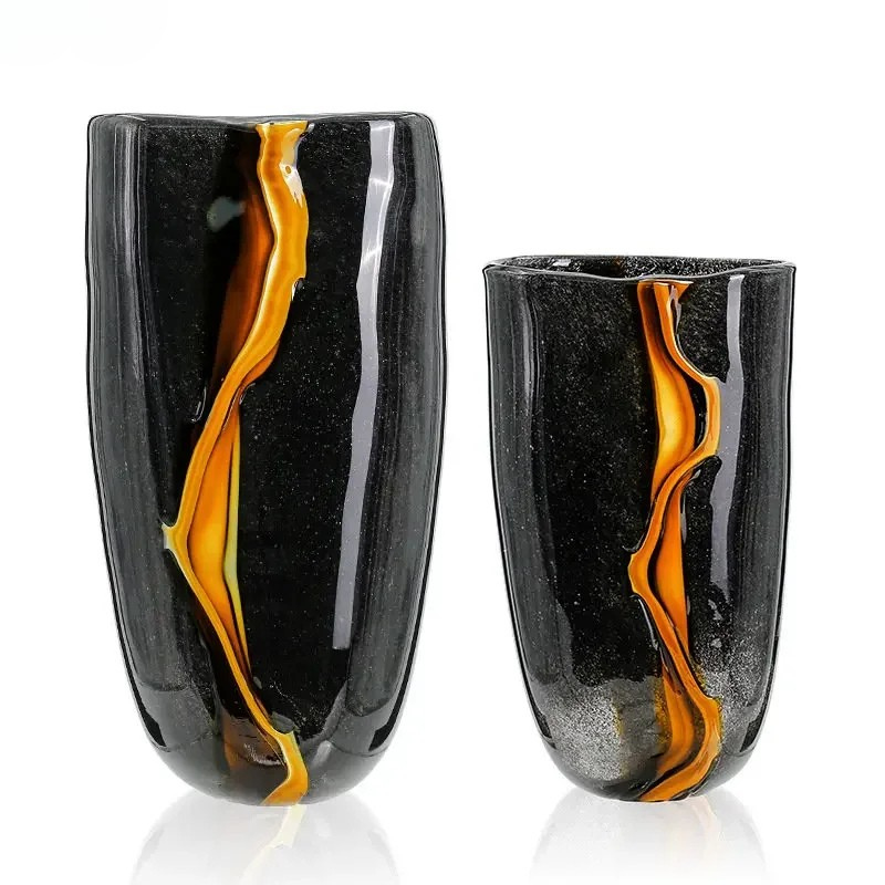 Vase en Verre Peint Minimaliste | Moderne et Décoratif