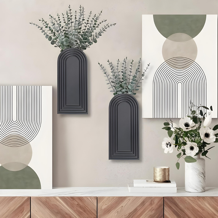 Vase Mural en Bois | Apporte du charme naturel | Style Moderne et Décoratif