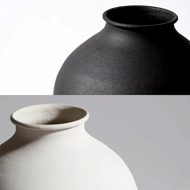 Vase Métal Mat | Style Décoratif Moderne Épuré - Maison Vase