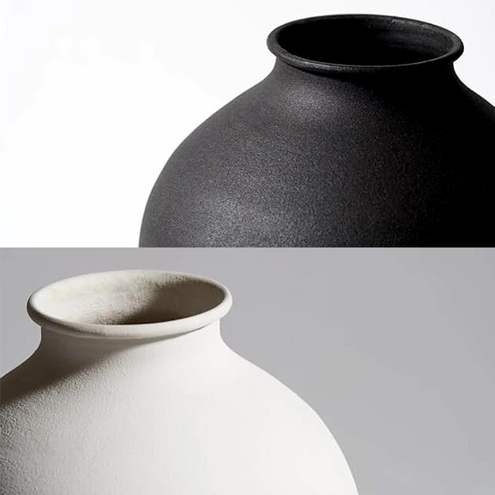 Vase Métal Mat | Style Décoratif Moderne Épuré - Maison Vase