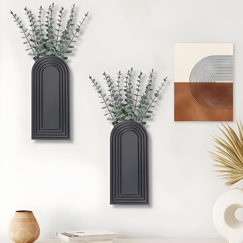 Vase Mural en Bois | Apporte du charme naturel | Style Moderne et Décoratif
