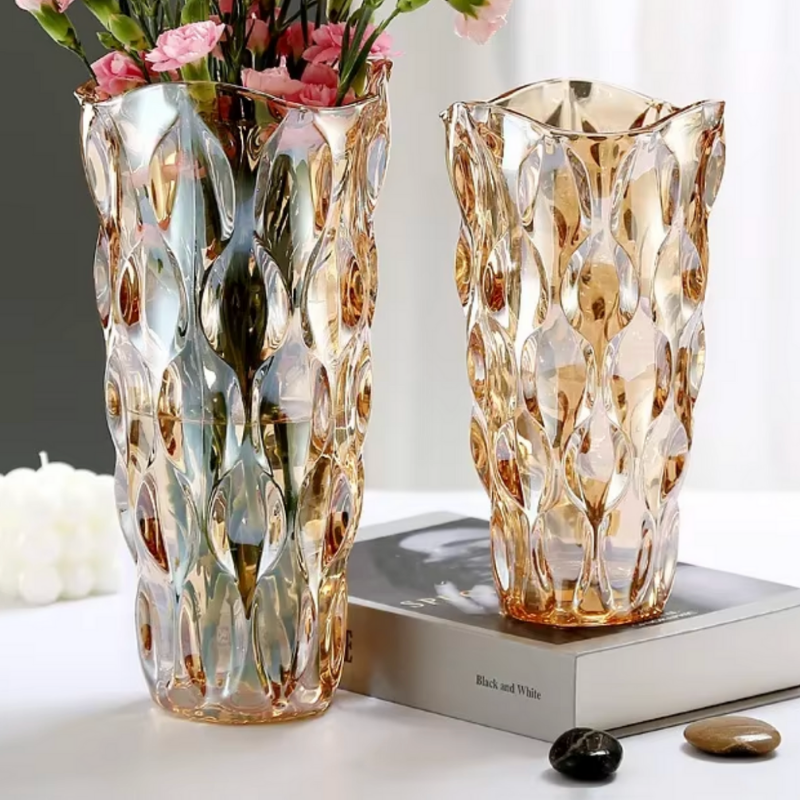 Vase en Verre Bohème | Design Cristal Ondulé