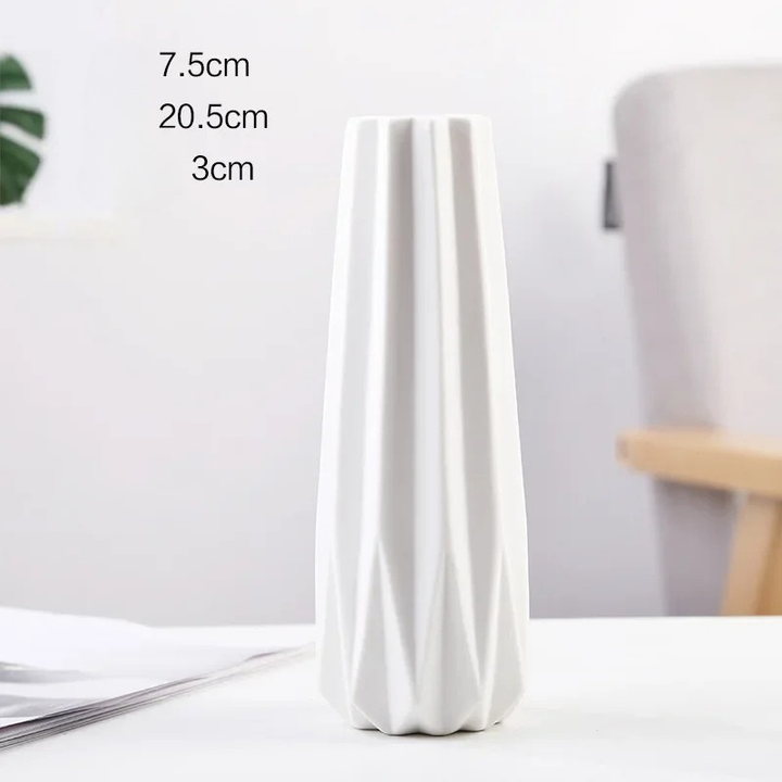 Petit Vase à Fleurs Blanc Scandinave Minimaliste | Moderne et Décoratif