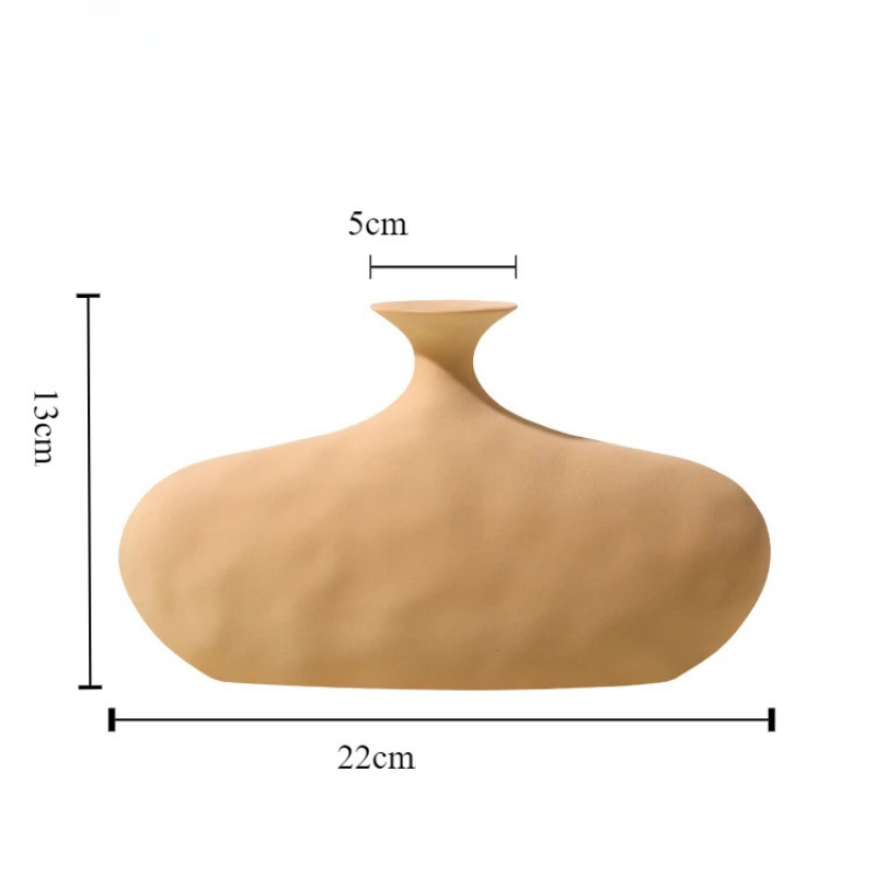 Grand Vase Géométrique à Poser au Sol | Style Morandi Décoratif