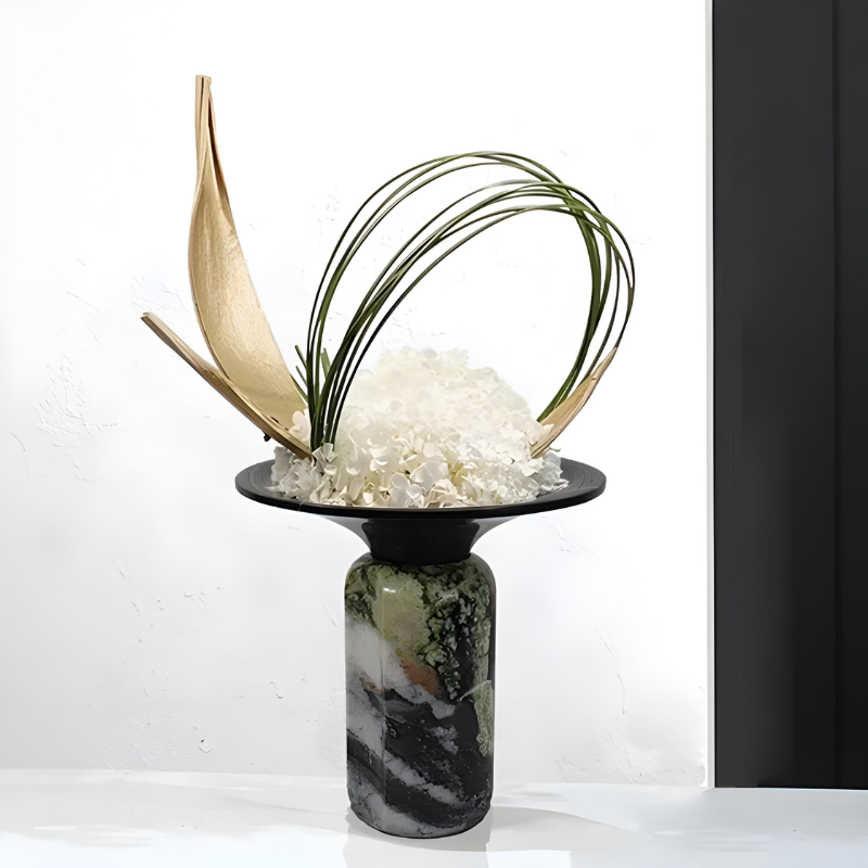 Vase de Luxe en Marbre | Design Ikebana Moderne Haut de Gamme