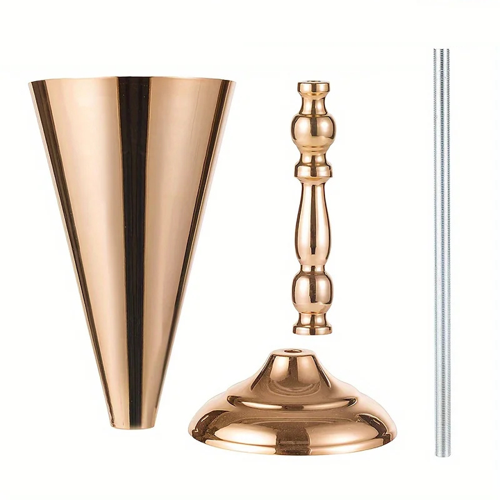 Grande Vase Haut Doré | Effet Métallique