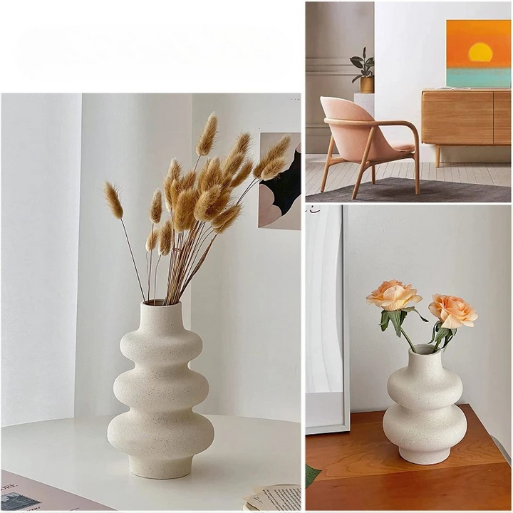Vase en Céramique Moderne Décoratif | Design Scandinave et Bohème