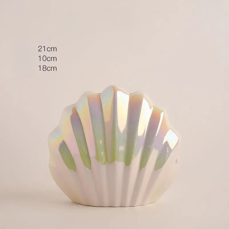 Vase Coquillage Nacré en Céramique | L’Éclat d’une Perle pour une Déco Élégante et Tendance