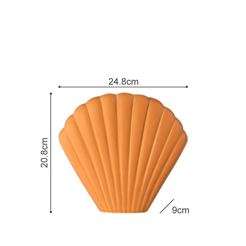 Vase à Fleurs Coquillage Décoratif | Céramique Moderne et Minimaliste