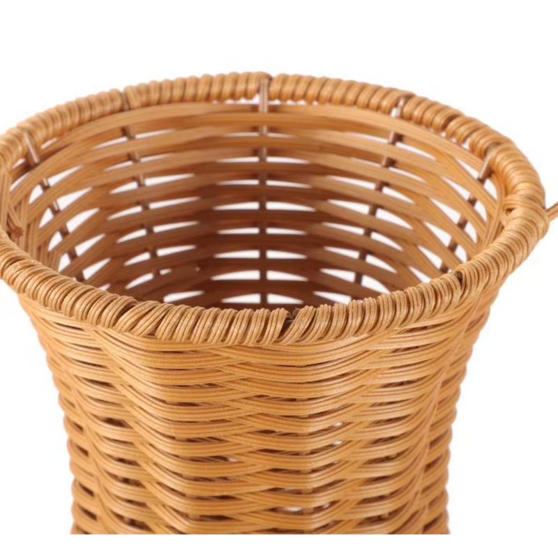 Grand Vase à Poser au Sol en Rotin Tressé | Style Naturel et Bohème