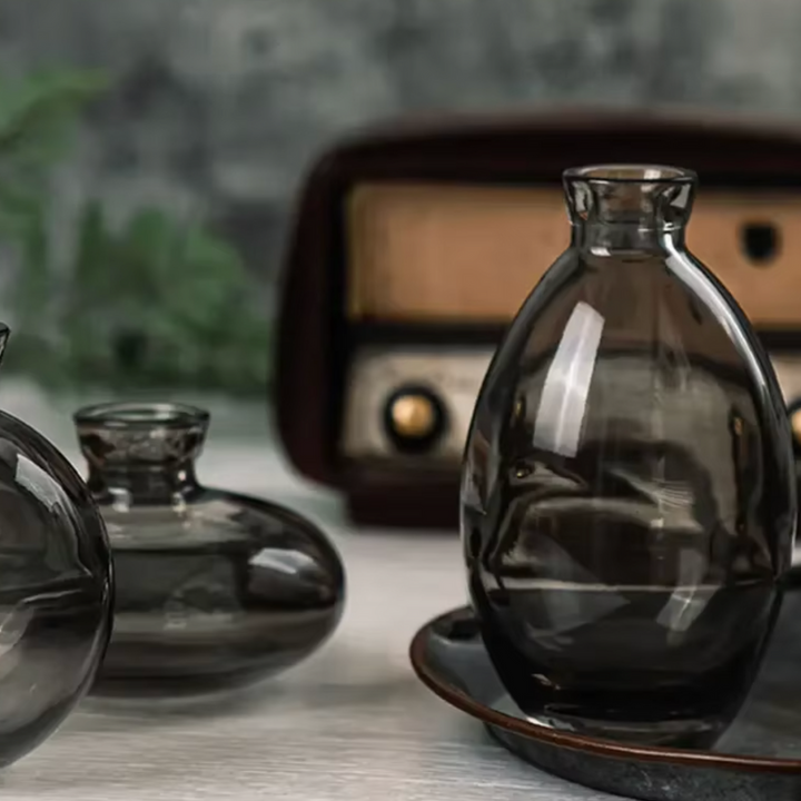 Ensemble de Trois Petits Vases en Verre | Design Moderne et Raffiné