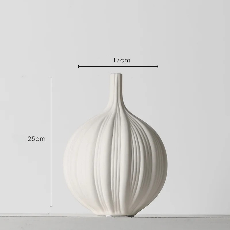 Vase Blanc Design et Décoratif en Céramique | Style Scandinave
