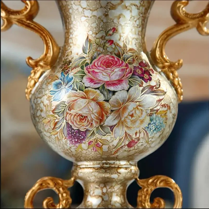 Vase Décoratif Européen En Résine Luxueux