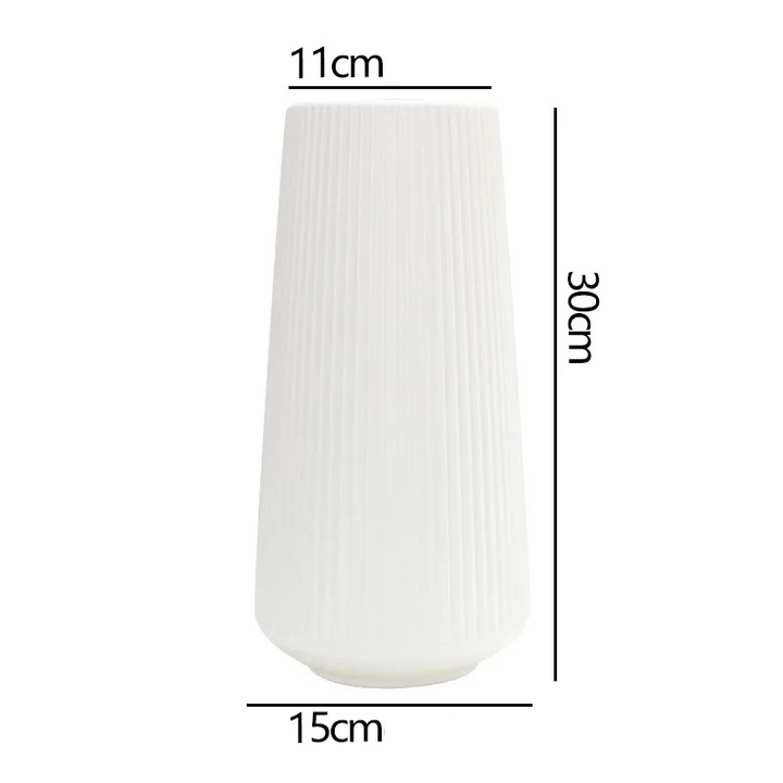 Vase à Fleurs Scandinave | Design Strié Minimaliste