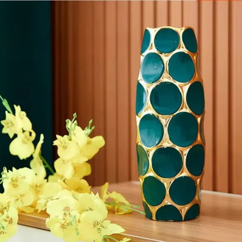 Vase en Céramique Scandinave Cylindrique | Design Stéréoscopique Minimaliste