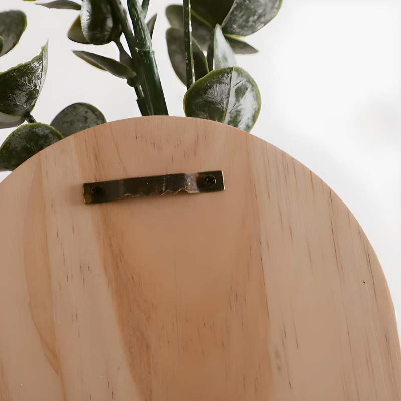 Vase à Fleurs Mural Arqué en Bois Sculpté | Design Boho Moderne et Décoratif