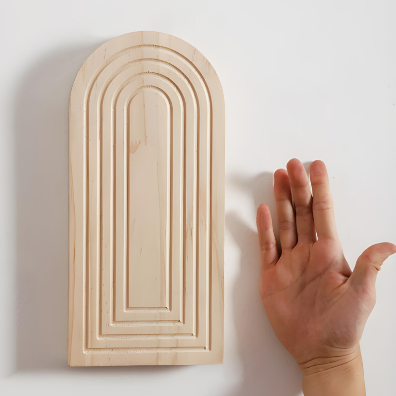 Vase à Fleurs Mural Arqué en Bois Sculpté | Design Boho Moderne et Décoratif