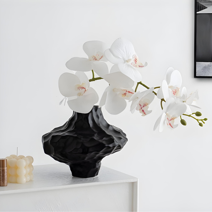 Vase à Fleurs en Céramique Moderne et Décoratif | Design Géométrique Mat
