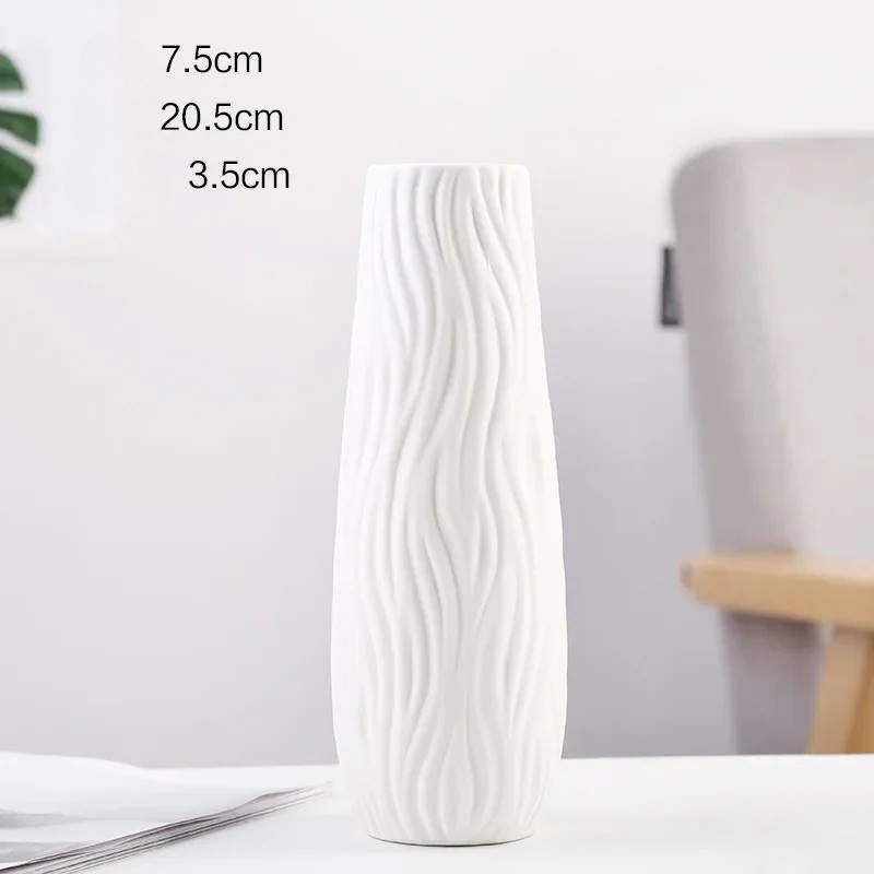 Petit Vase à Fleurs Blanc Scandinave Minimaliste | Moderne et Décoratif