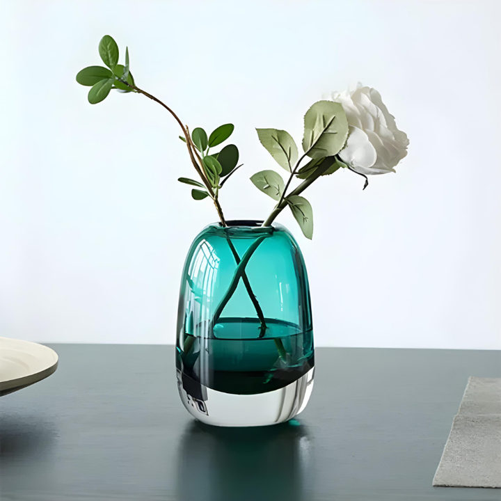 Vase en Verre Transparent Épais | Style Moderne et Luxe