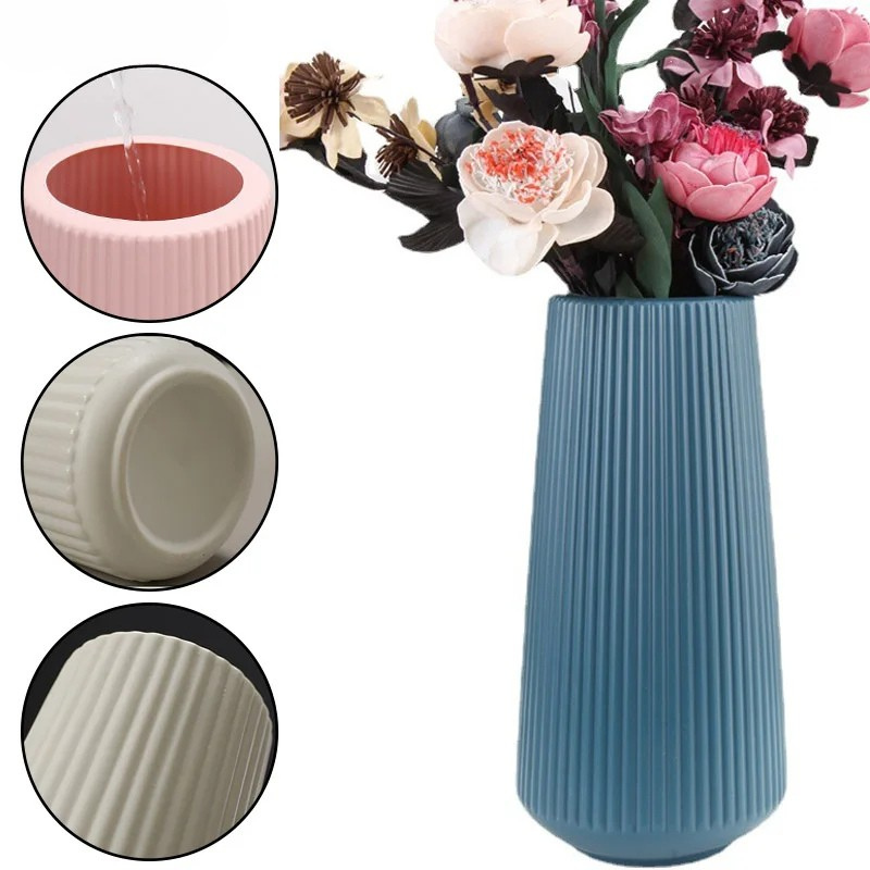 Vase à Fleurs Scandinave | Design Strié Minimaliste