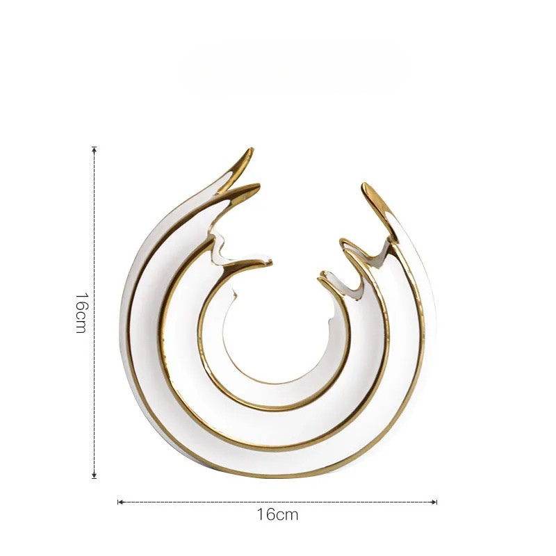 Vase Rond en Céramique | Design Abstrait et Finition Luxe