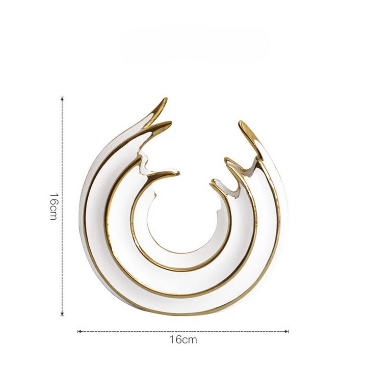 Vase Rond en Céramique | Design Abstrait et Finition Luxe