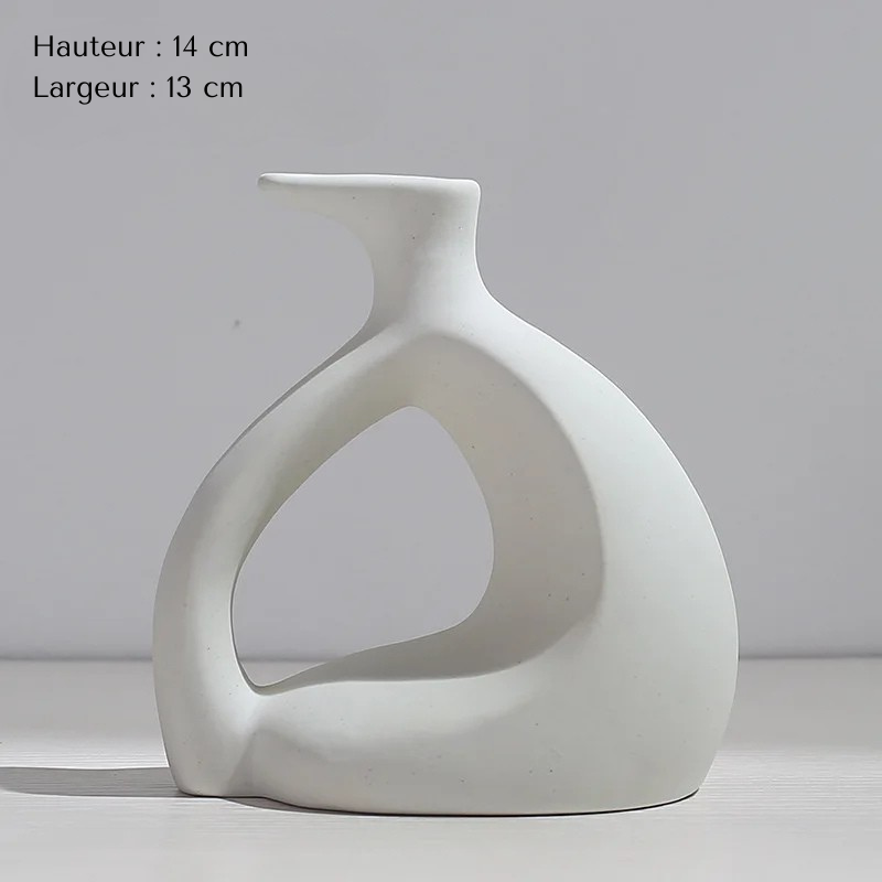 Vase Pampa Soliflore Blanc | Style Nordique Design