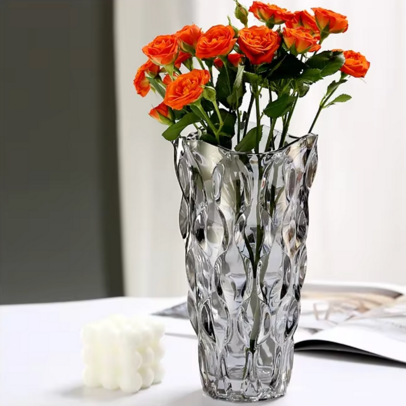 Vase en Verre Bohème | Design Cristal Ondulé