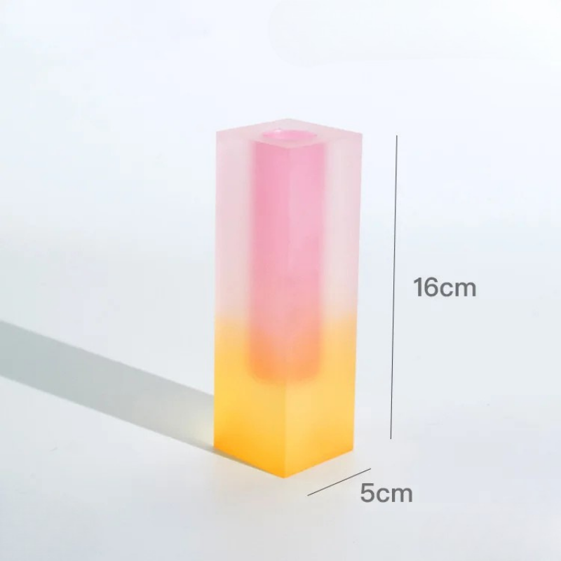 Vase Soliflore Transparent Coloré | Style Scandinave Chic en Acrylique