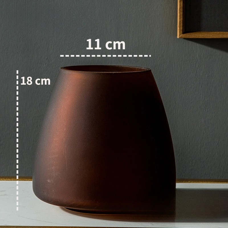 Vase à Fleurs en Verre Dépoli | Scandinave et Minimaliste