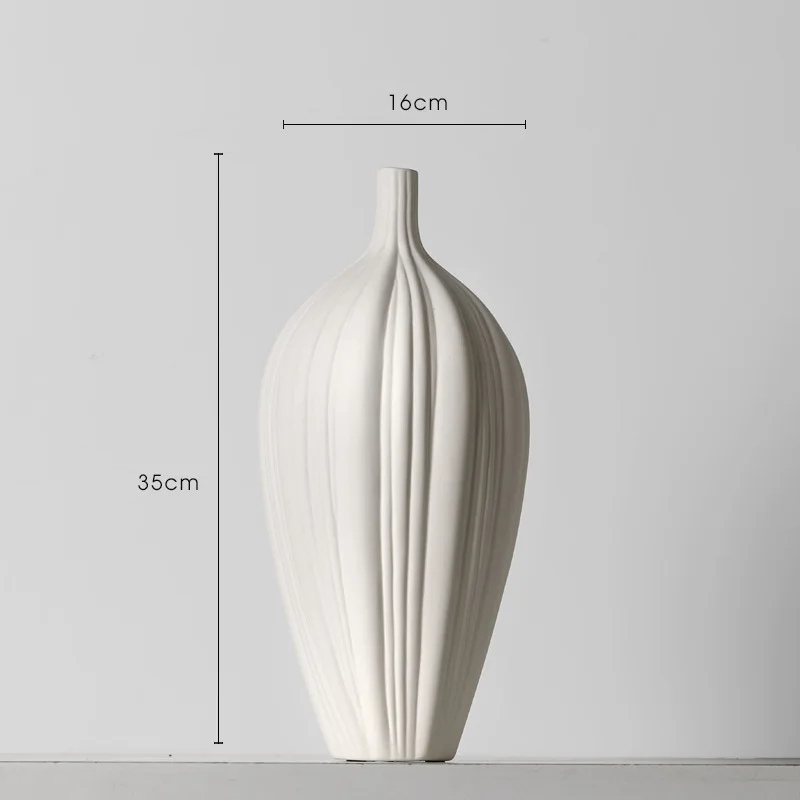 Vase Blanc Design et Décoratif en Céramique | Style Scandinave