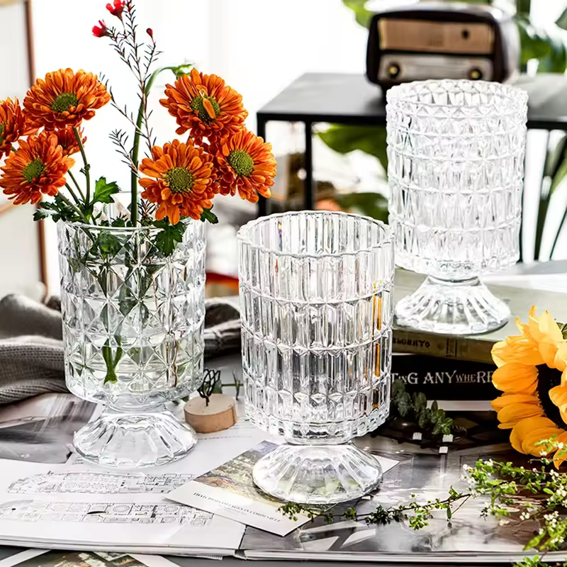 Vase en Verre Style Français | Élégant et Décoratif