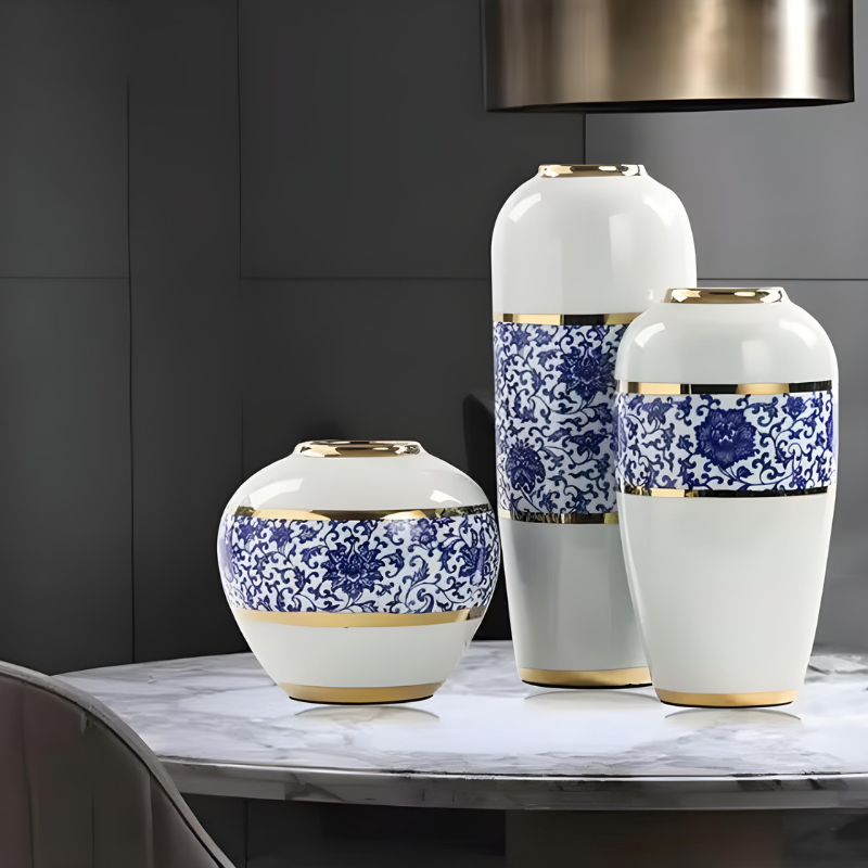 Grand Vase à Poser au Sol Blanc Luxueux | Moderne et Décoratif