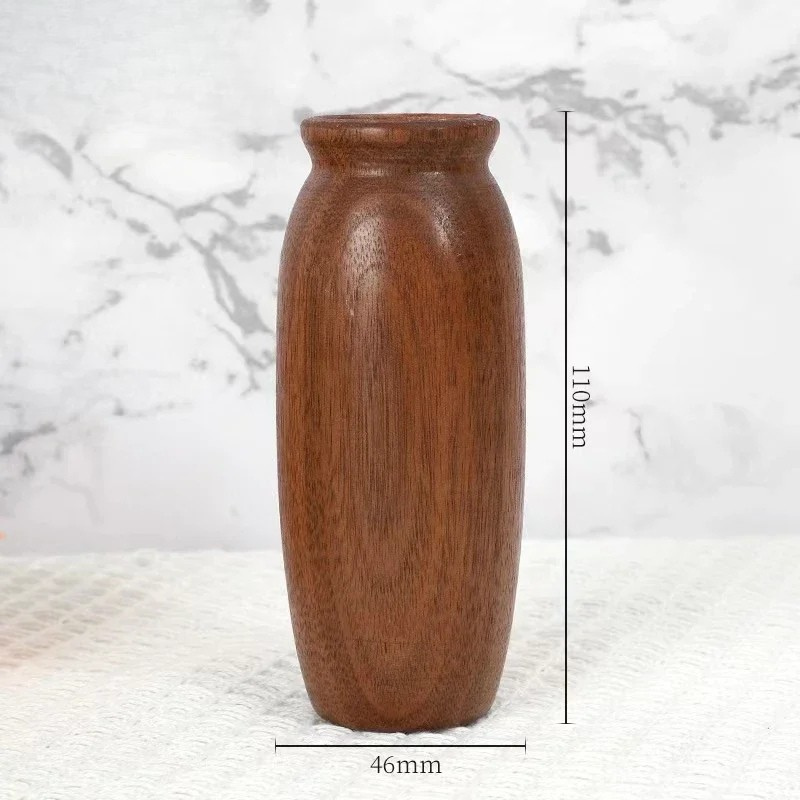 Petit Vase Soliflore en Bois Massif | Élégance Naturelle et Artisanat Raffiné