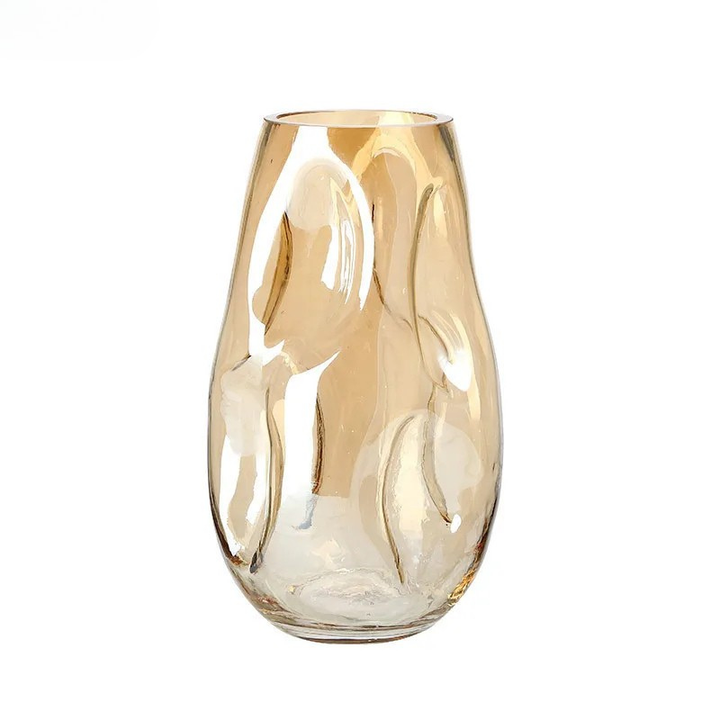 Petit Vase à Fleurs en Verre Scandinave Minimaliste | Design Irrégulier Décoratif