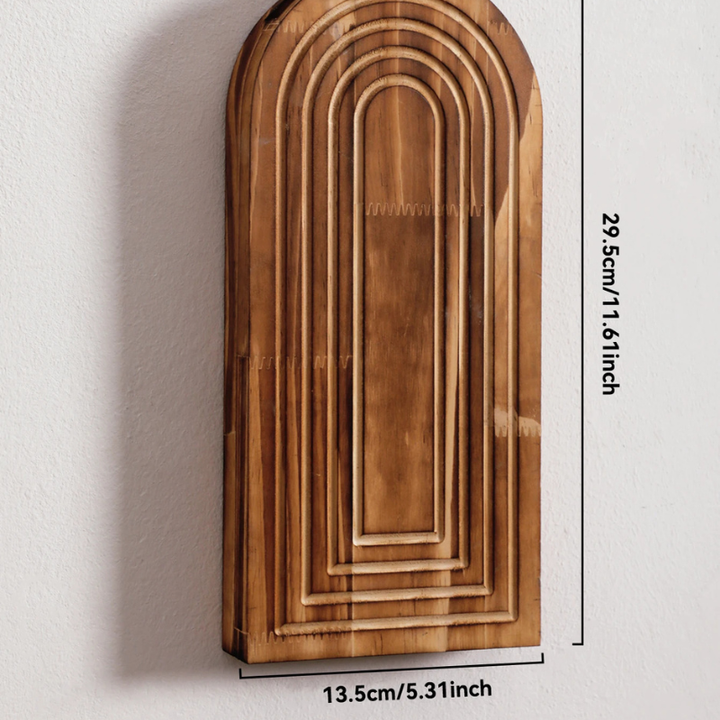 Vase à Fleurs Mural Arqué en Bois Sculpté | Design Boho Moderne et Décoratif