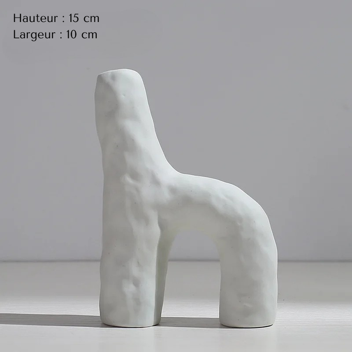 Vase Pampa Soliflore Blanc | Style Nordique Design