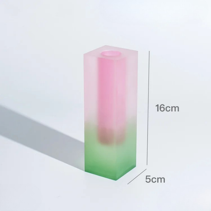 Vase Soliflore Transparent Coloré | Style Scandinave Chic en Acrylique