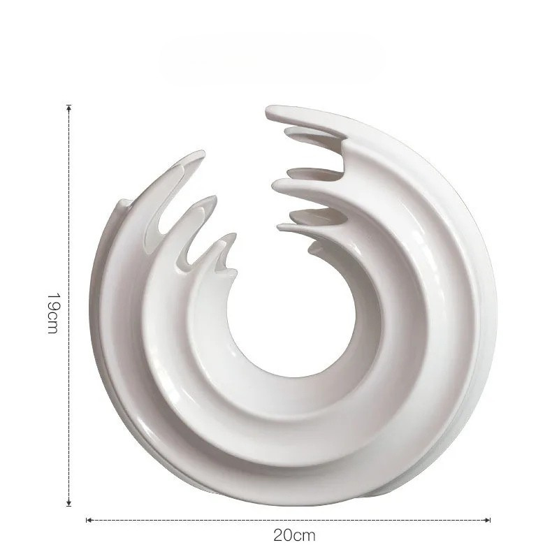 Vase Rond en Céramique | Design Abstrait et Finition Luxe