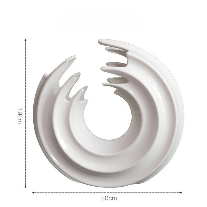 Vase Rond en Céramique | Design Abstrait et Finition Luxe