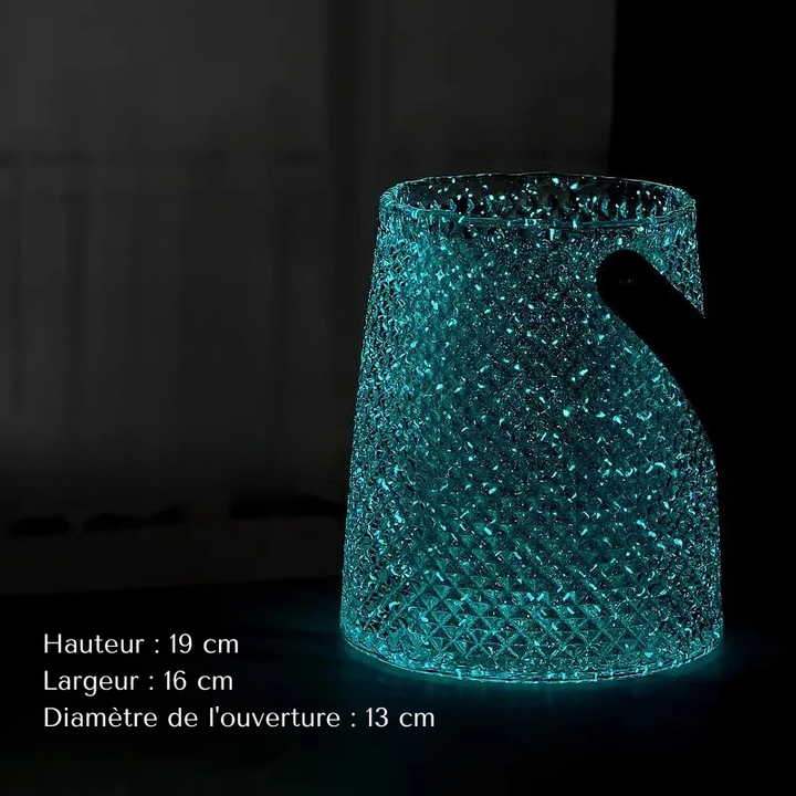 Vase en Verre Bleu Lumineux | Design Scandinave et Décoratif