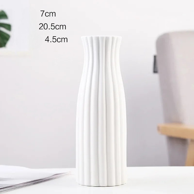 Petit Vase à Fleurs Blanc Scandinave Minimaliste | Moderne et Décoratif