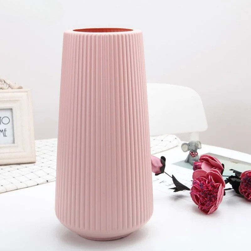 Vase à Fleurs Scandinave | Design Strié Minimaliste