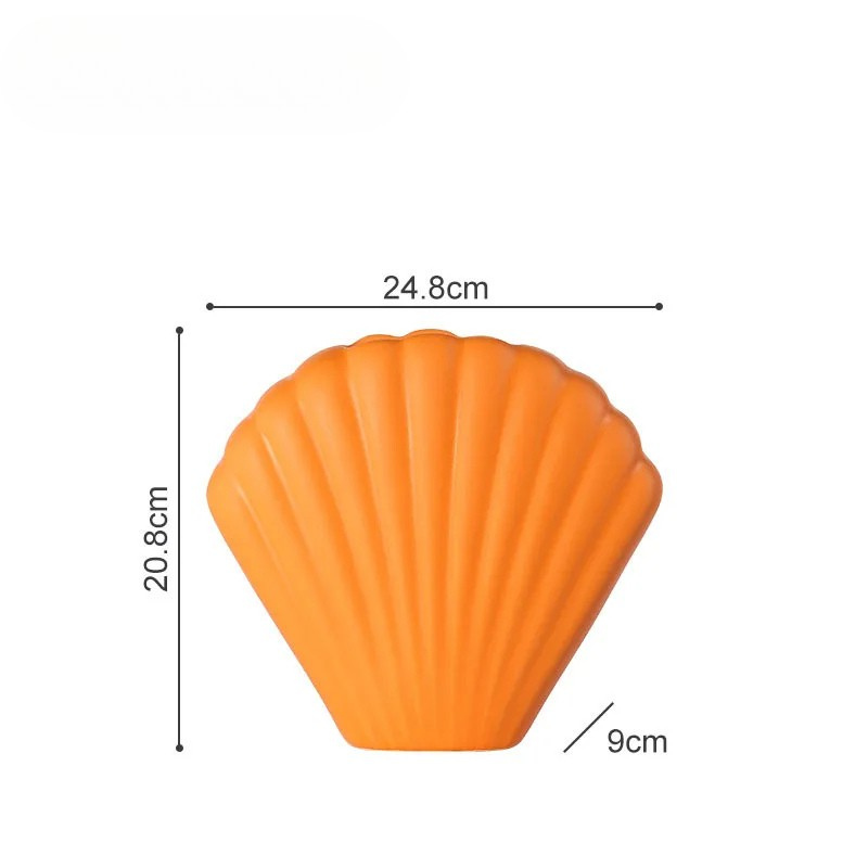 Vase à Fleurs Coquillage Décoratif | Céramique Moderne et Minimaliste