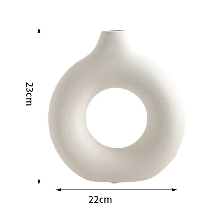 Vase à Fleurs Blanc Décoratif | Donut