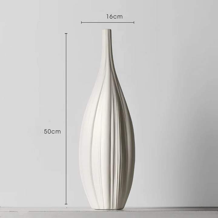 Vase Blanc Design et Décoratif en Céramique | Style Scandinave