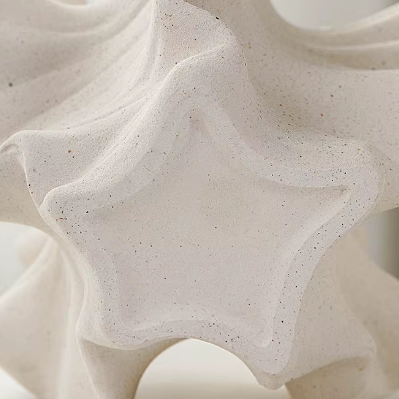 Vase Pampa Décoratif en Céramique | Design Pétale et Plis Élégants