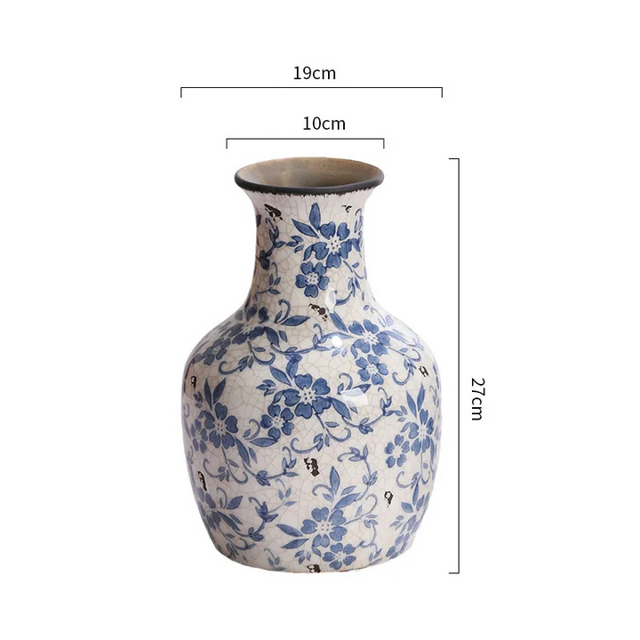 Vase Chinois Décoratif en Porcelaine | Bleu et Blanc, Élégance Vintage